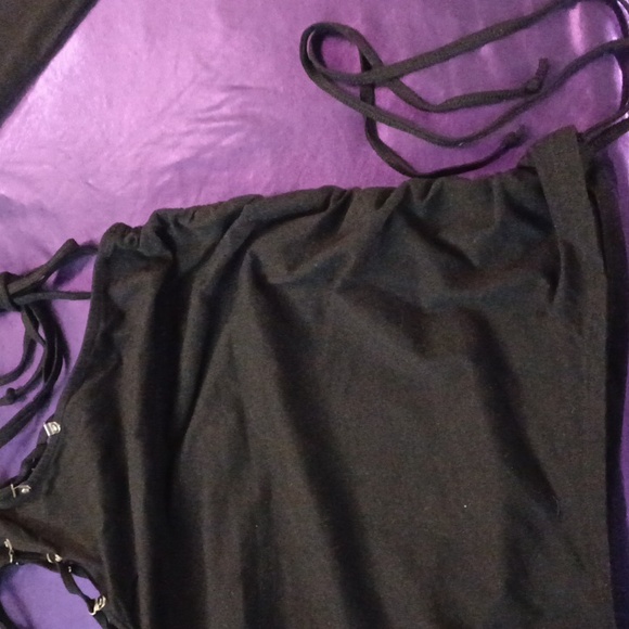 DOLLSKILL DARKER WAVS REPLAY CUT OUT LACE UP DRESS/LONG-SLEEVED SHRUG XXL - Picture 3 of 9